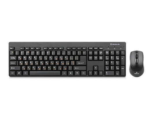 

Комплект клавиатура + мышь REAL-EL Standard 503 Kit USB (Черная)