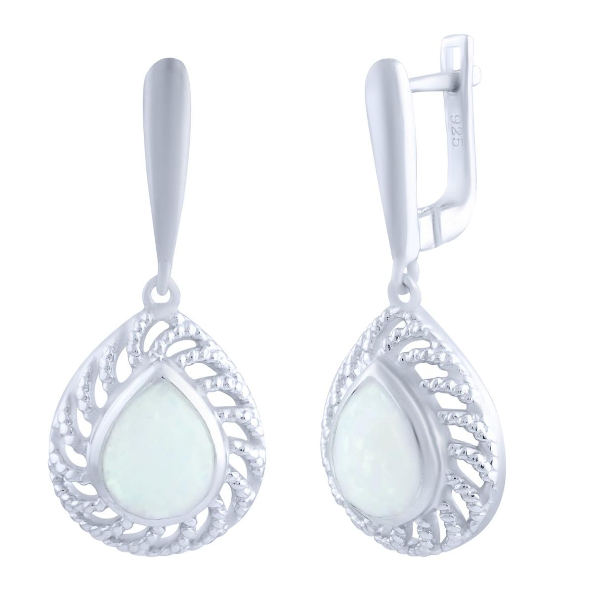 

Серебряные серьги SilverAlex с опалом