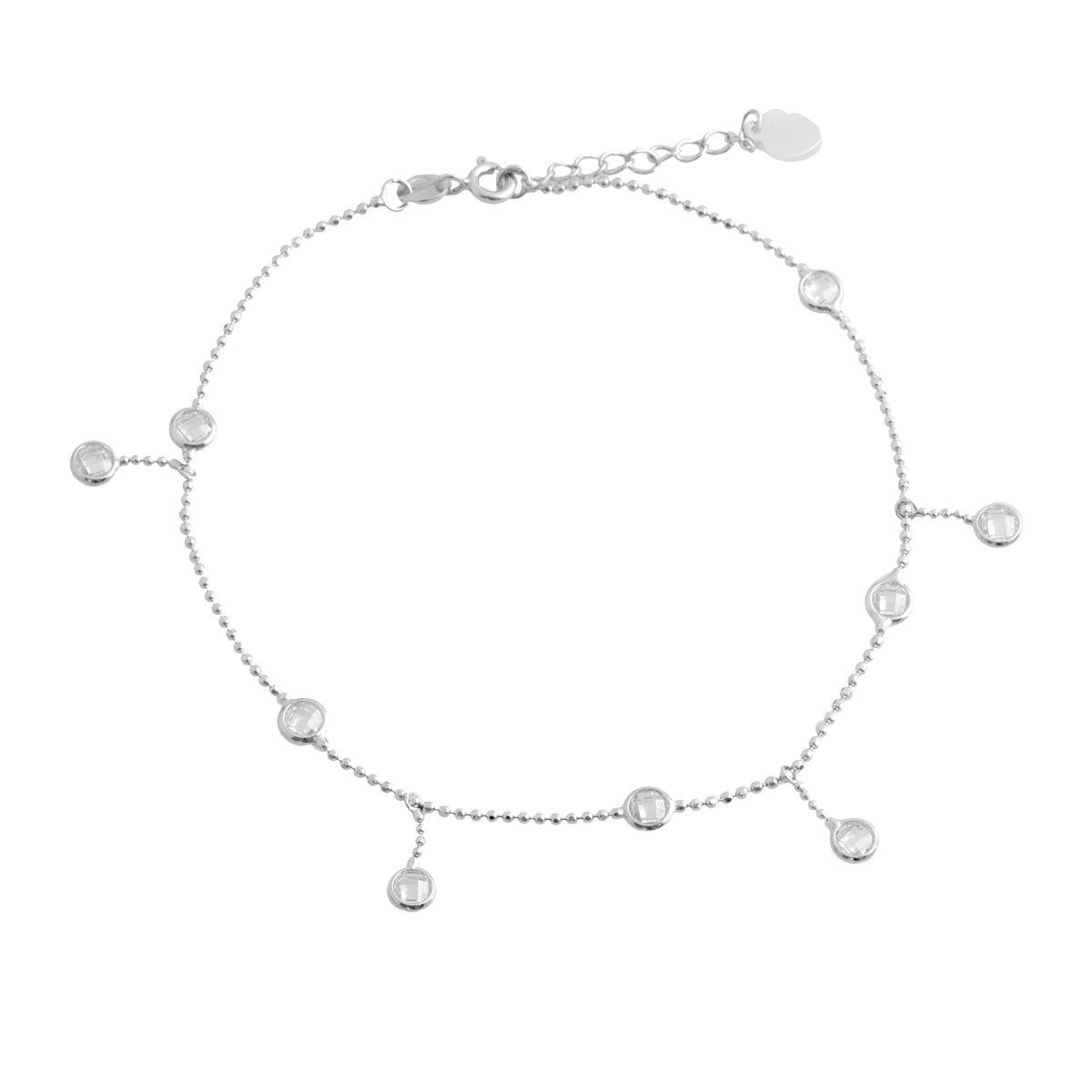 

Серебряный браслет на ногу SilverAlex с фианитами 2326 размер