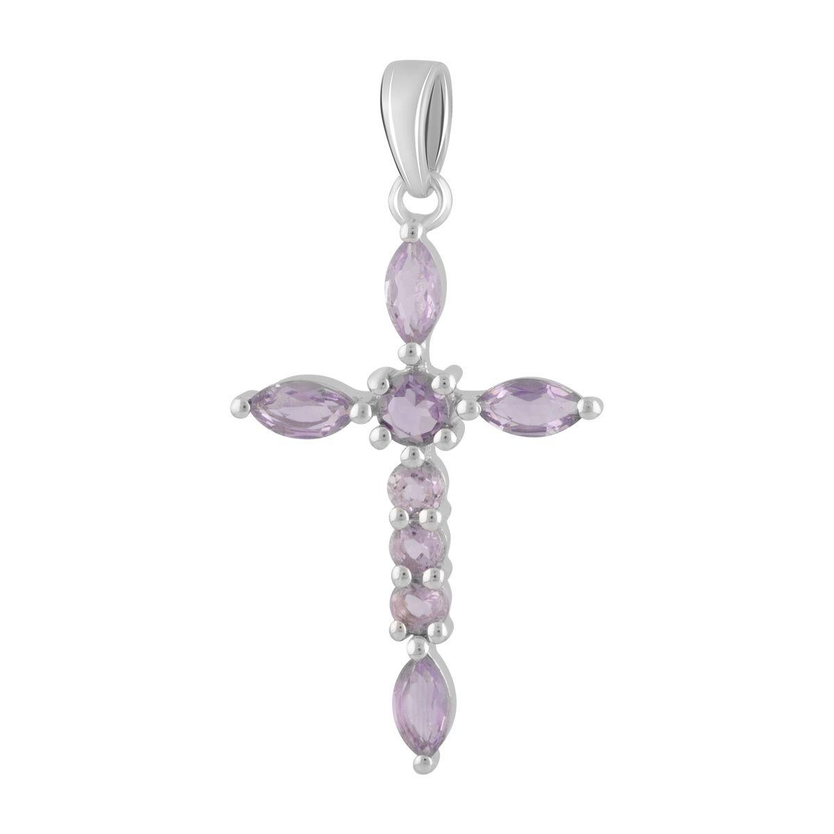

Серебряный крестик SilverAlex с аметистом 0.45ct