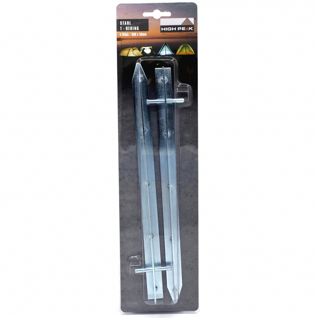 

Комплект колышков High Peak Steel T-Peg 30 см 2 шт Silver (928996)