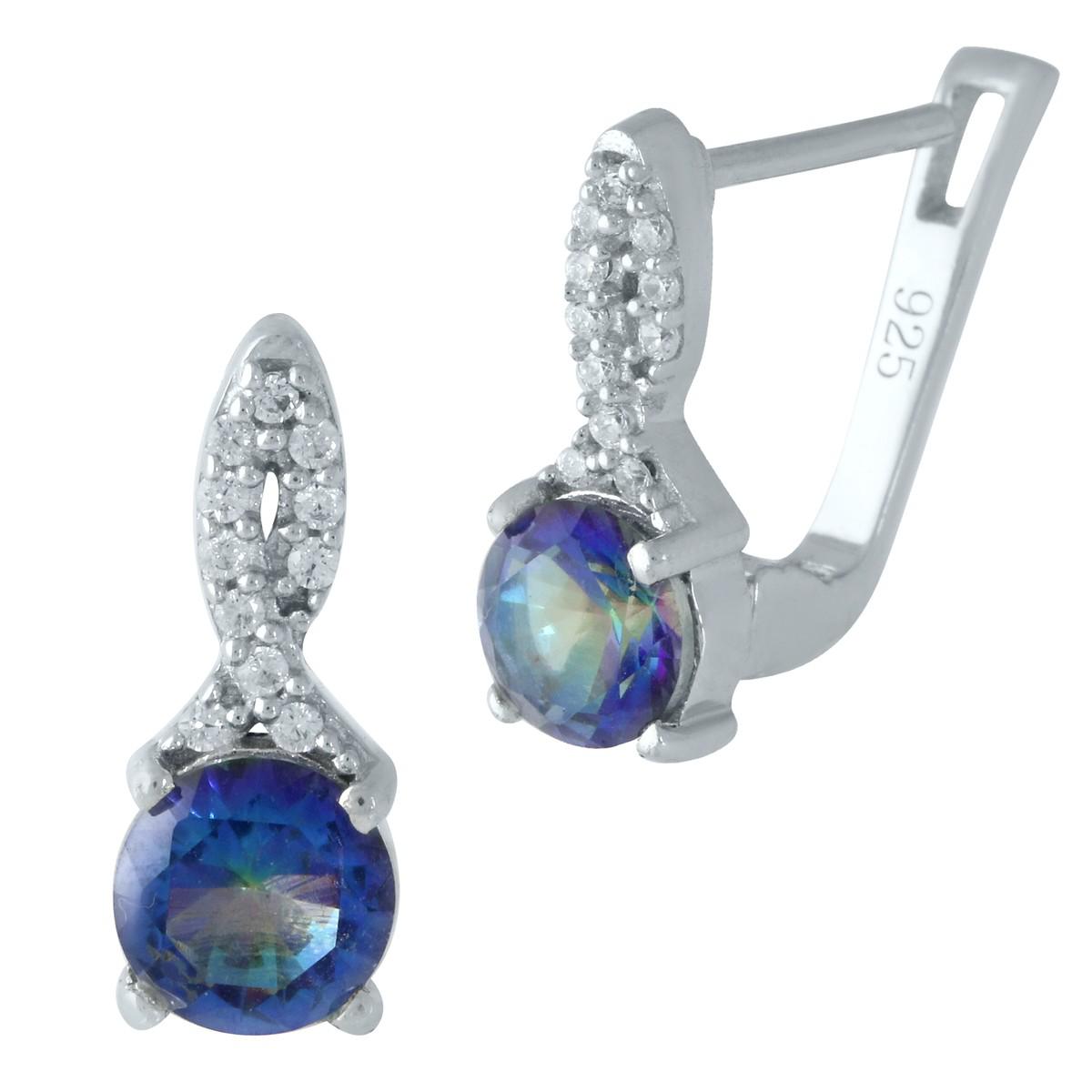 

Серебряные серьги SilverAlex с натуральным мистик топазом 1.257ct