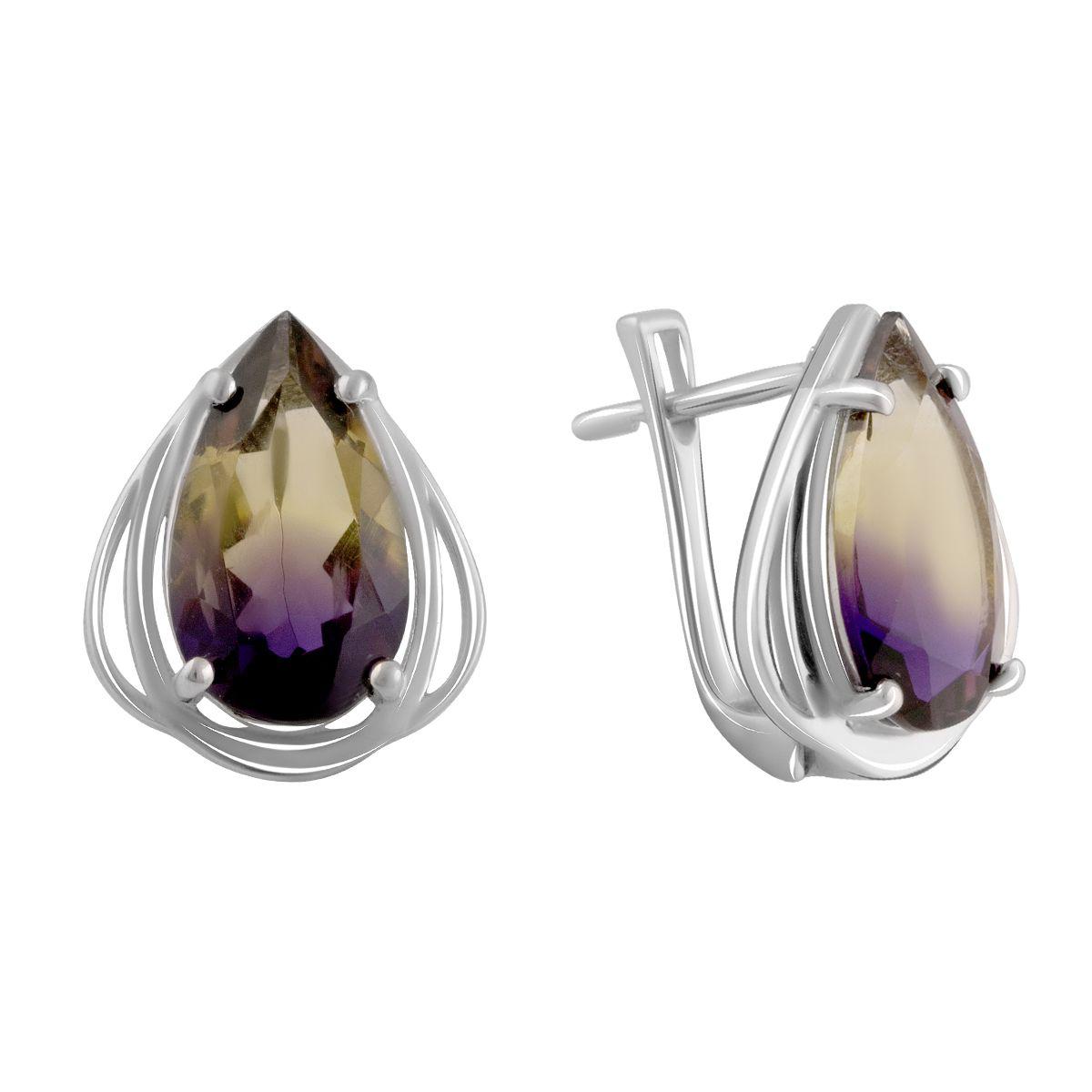

Серебряные серьги SilverAlex с аметрином nano 6.1ct