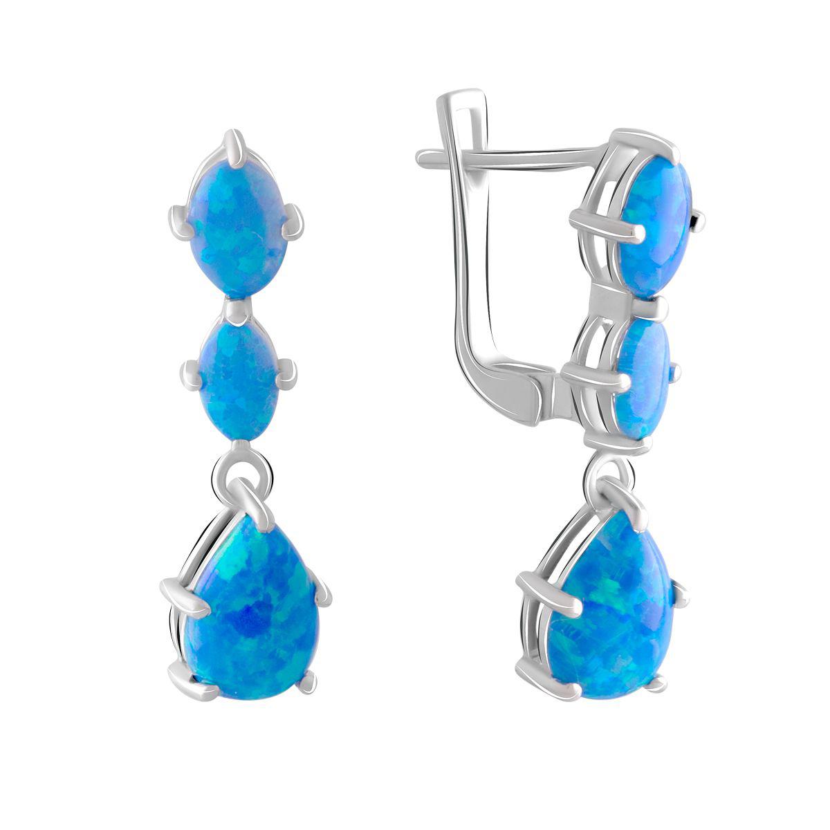 

Серебряные серьги SilverAlex с опалом 2.52ct