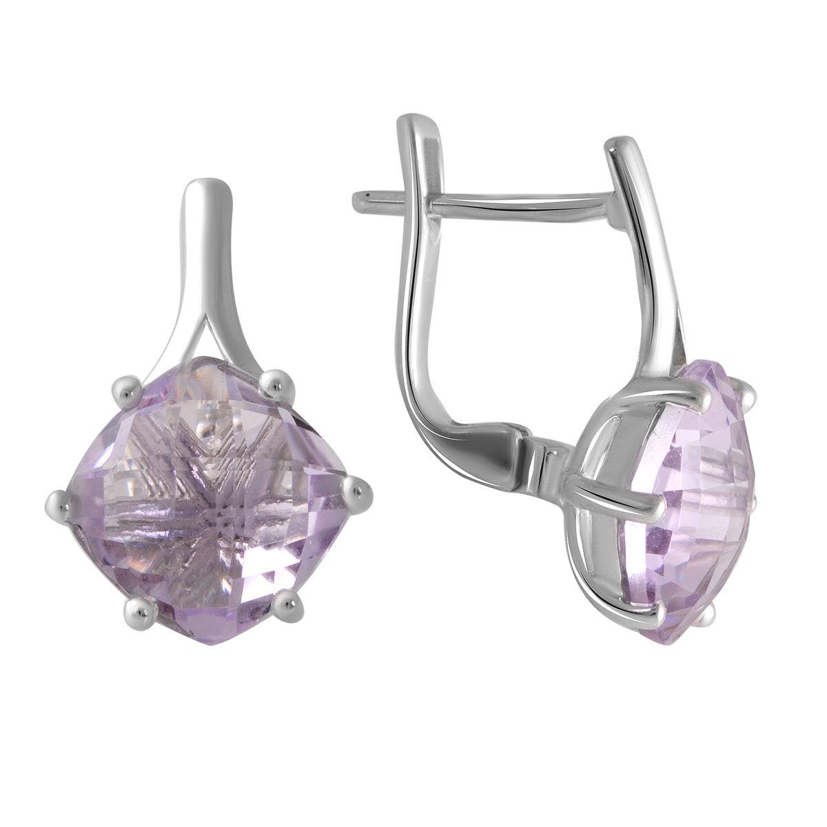 

Серебряные серьги SilverAlex с натуральным аметистом 4.517ct