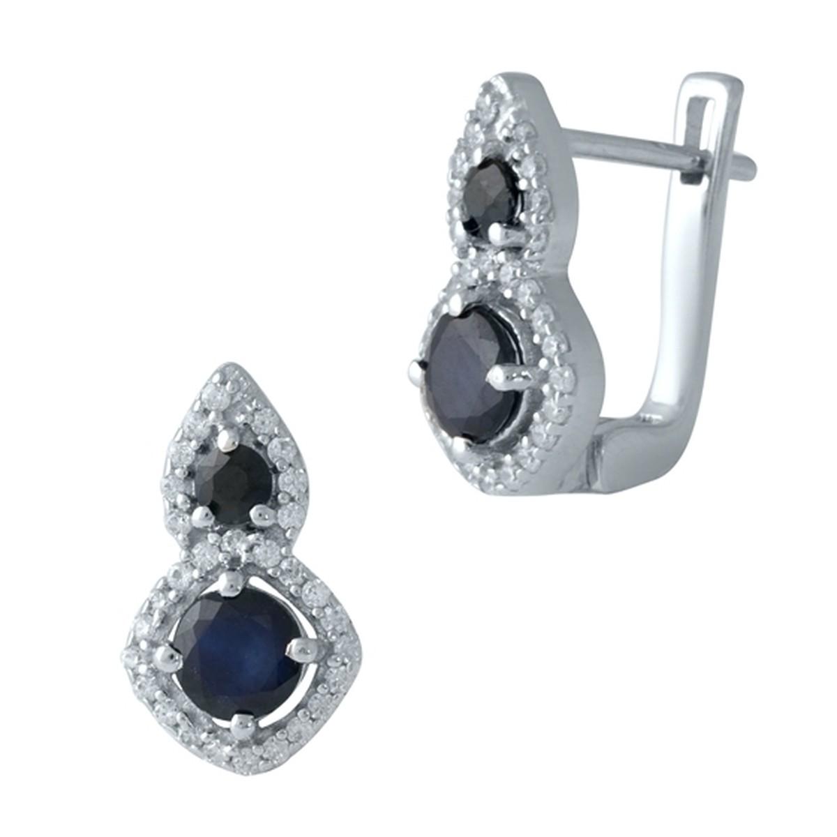 

Серебряные серьги SilverAlex с натуральным сапфиром 2.087ct
