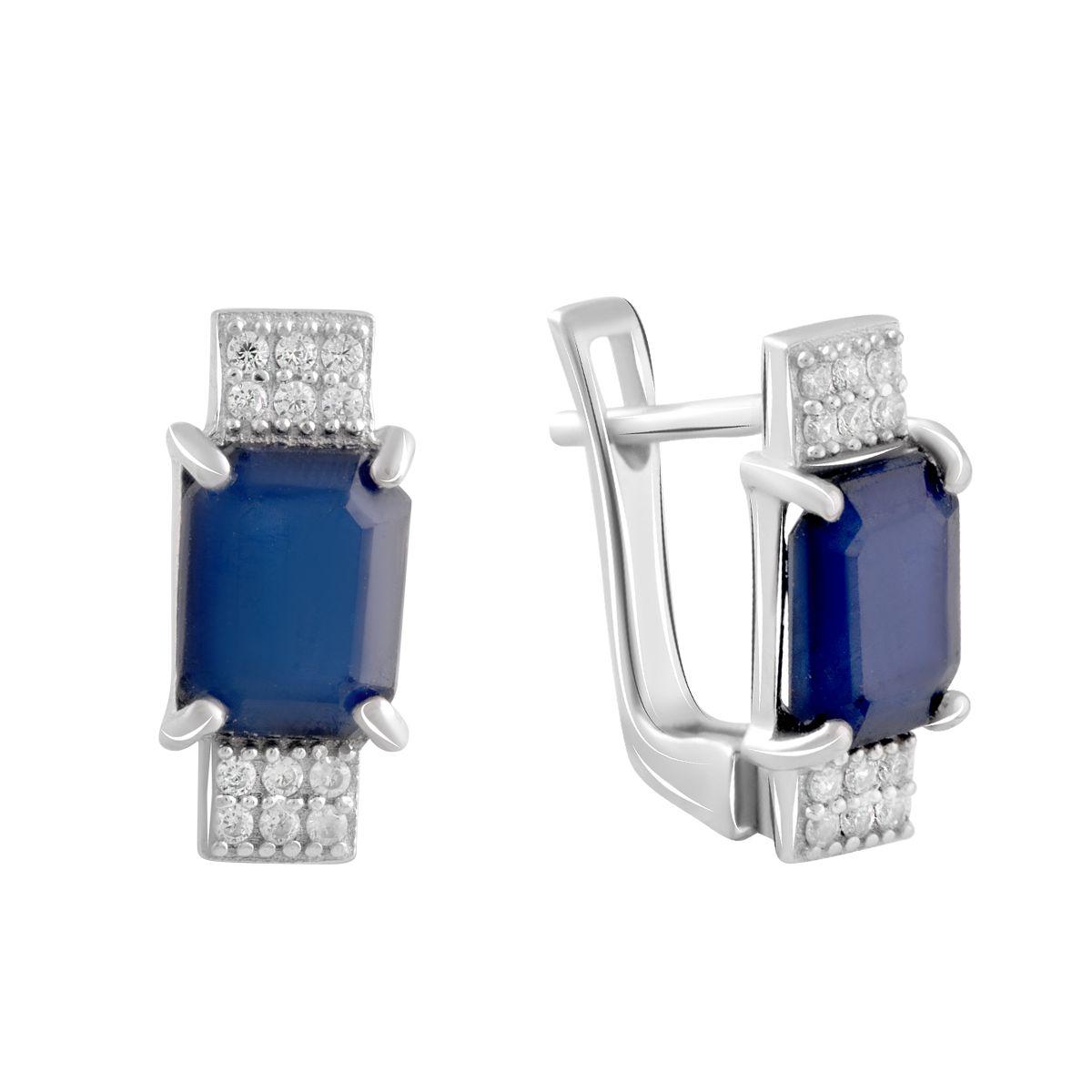 

Серебряные серьги SilverAlex с натуральным сапфиром 3.038ct