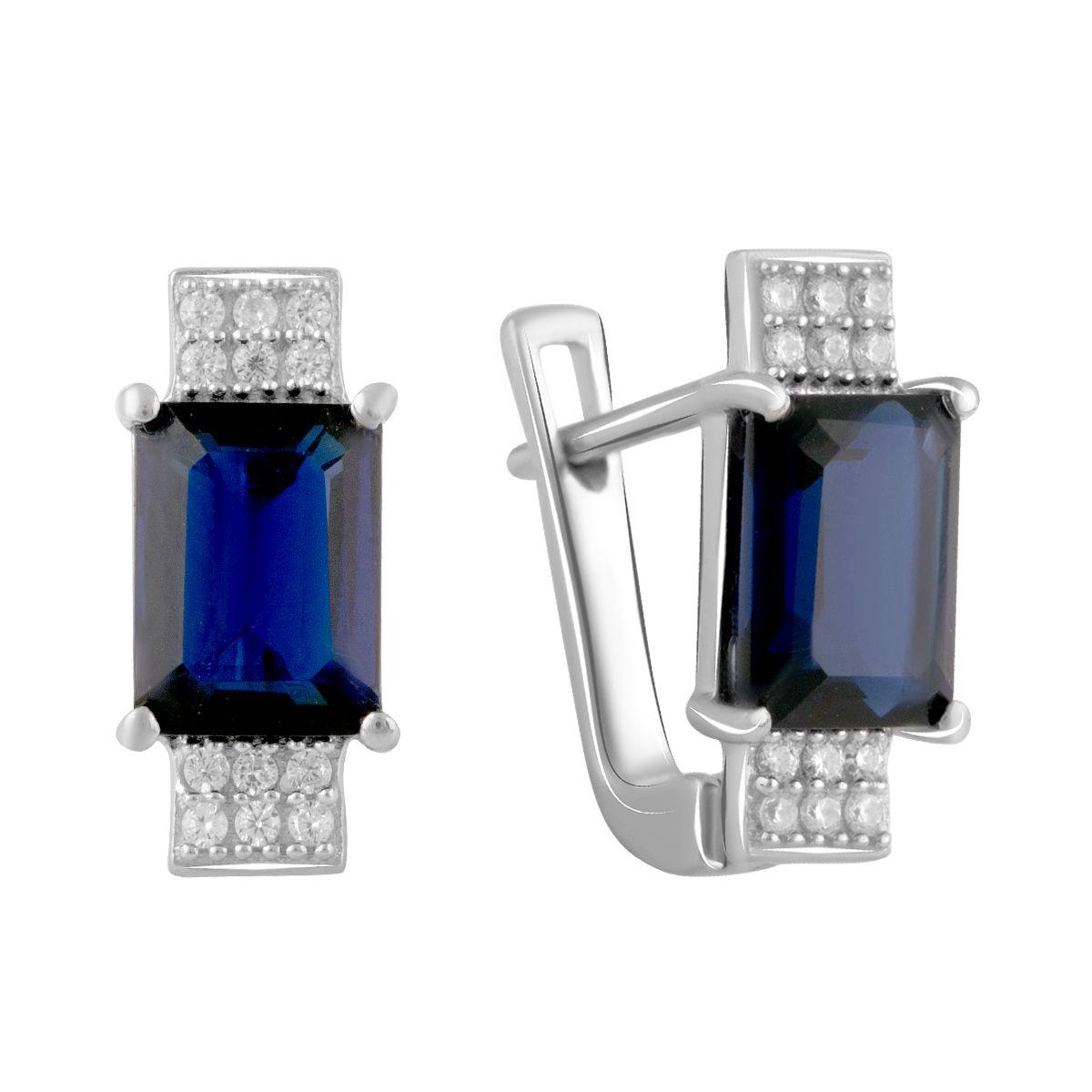 

Серебряные серьги SilverAlex с сапфиром nano 2.8ct