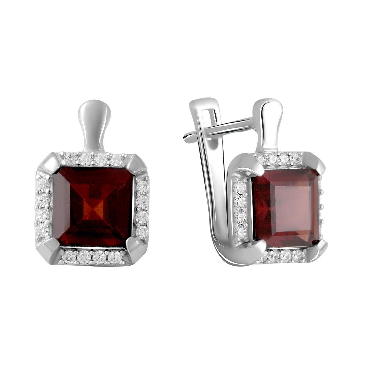 

Серебряные серьги SilverAlex с натуральным гранатом