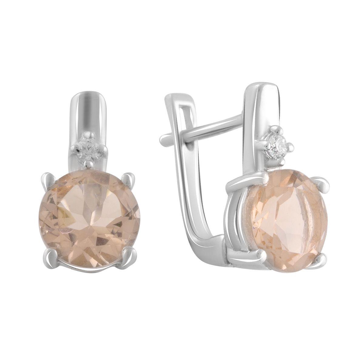 

Серебряные серьги SilverAlex с морганитом nano 3.263ct