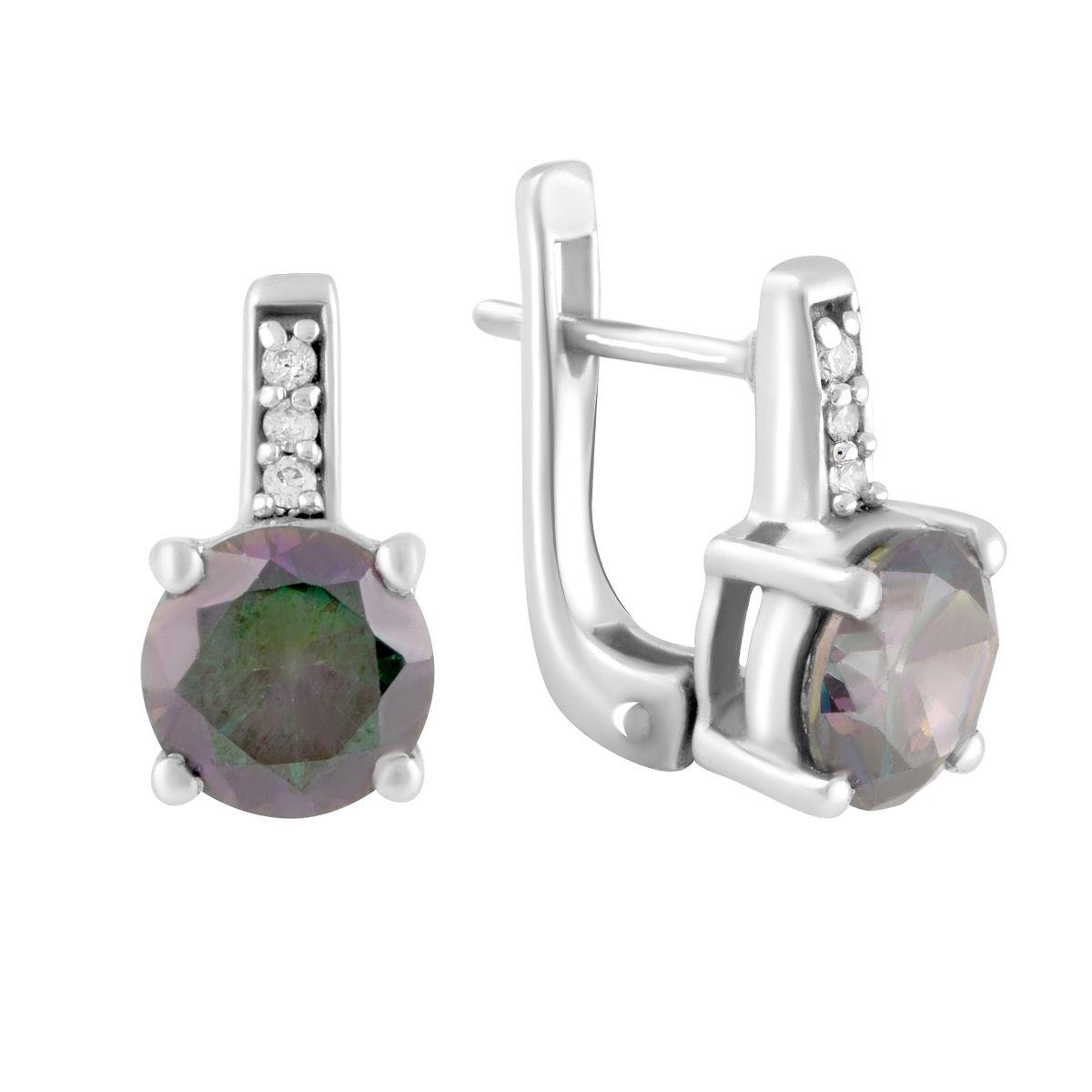 

Серебряные серьги SilverAlex с натуральным мистик топазом