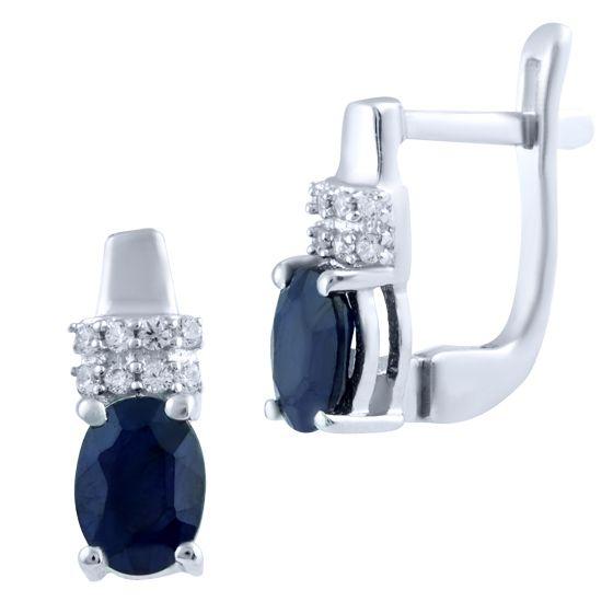 

Серебряные серьги SilverAlex с натуральным сапфиром 1.857ct