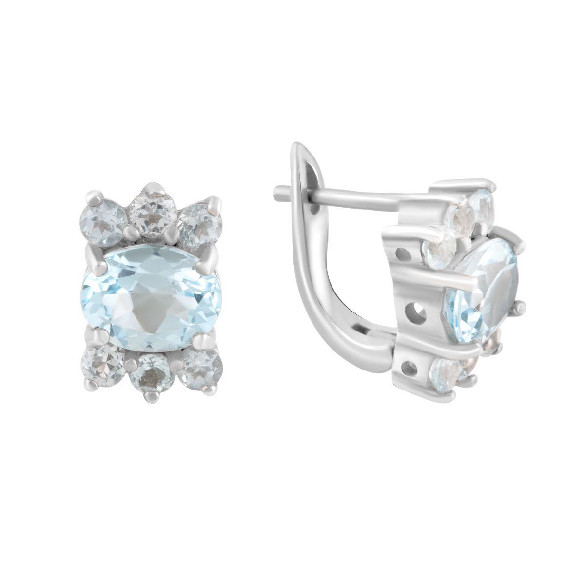 

Серебряные серьги SilverAlex с натуральным топазом 4.164ct