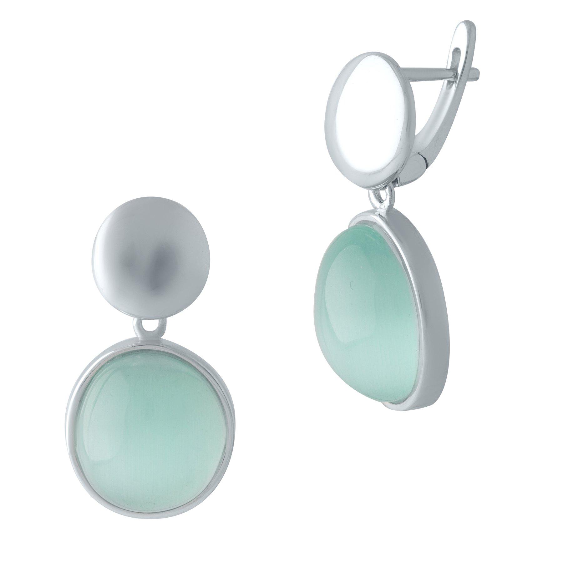 

Серебряные серьги SilverAlex с кошачим глазом