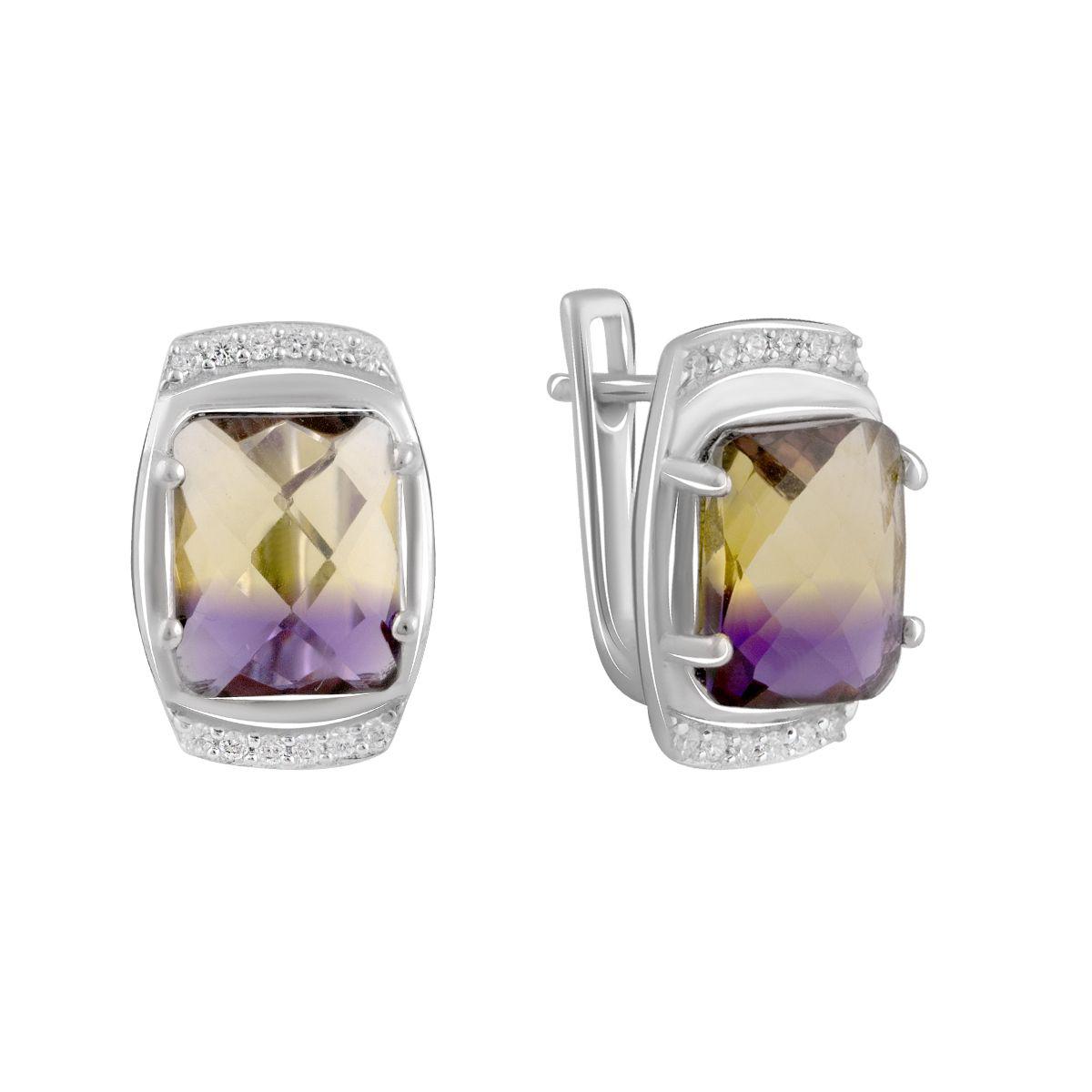 

Серебряные серьги SilverAlex с аметрином nano 5.2ct