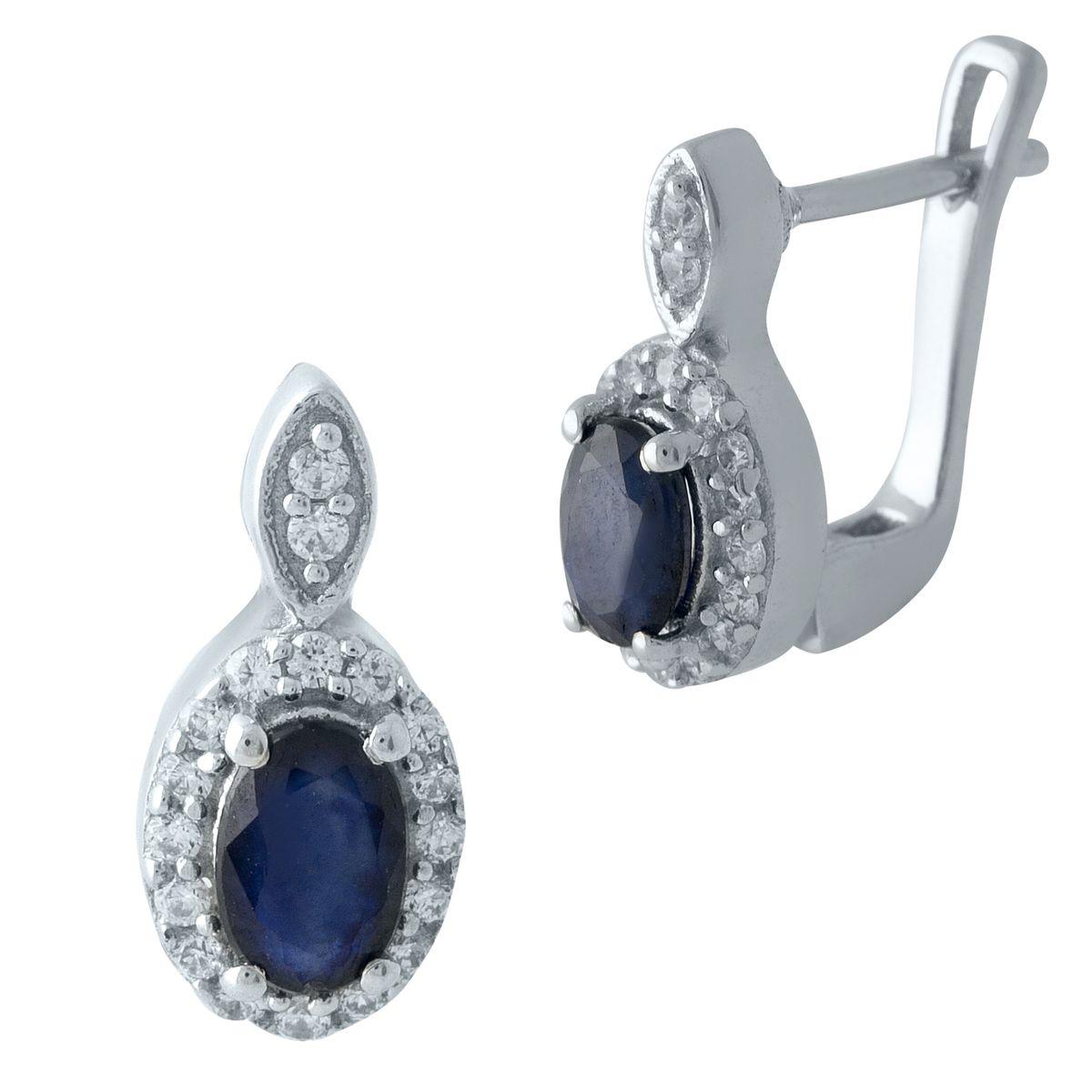 

Серебряные серьги SilverAlex с натуральным сапфиром 1.69ct
