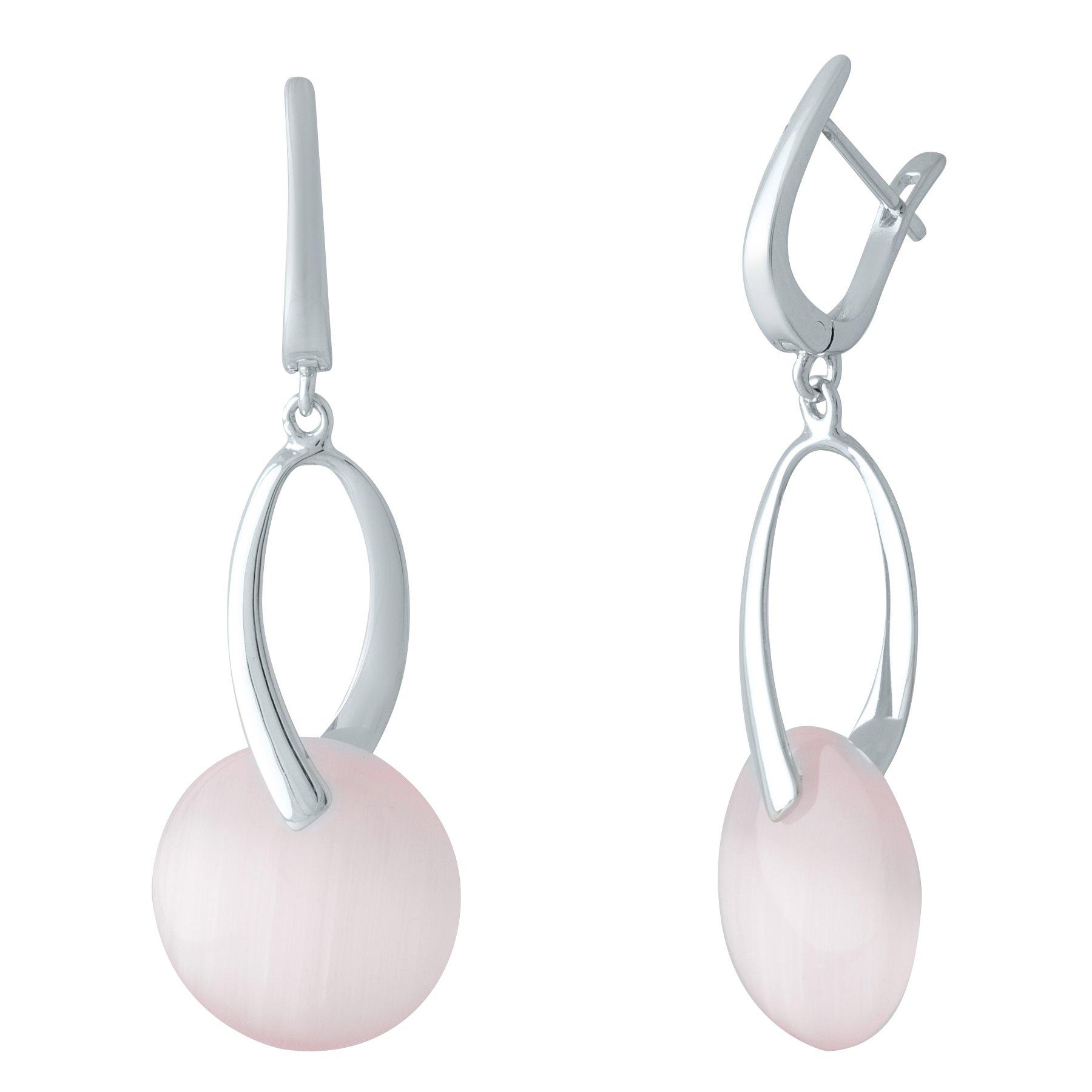 

Серебряные серьги SilverAlex с кошачим глазом