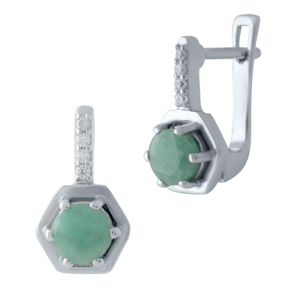 

Серебряные серьги SilverAlex с натуральным изумрудом 0.9ct