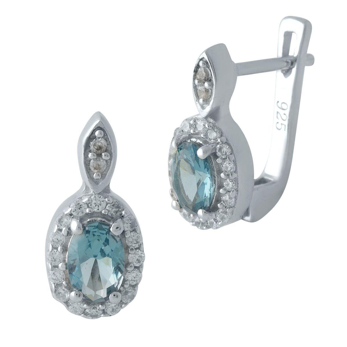 

Серебряные серьги SilverAlex с натуральным топазом Лондон Блю 0.6ct