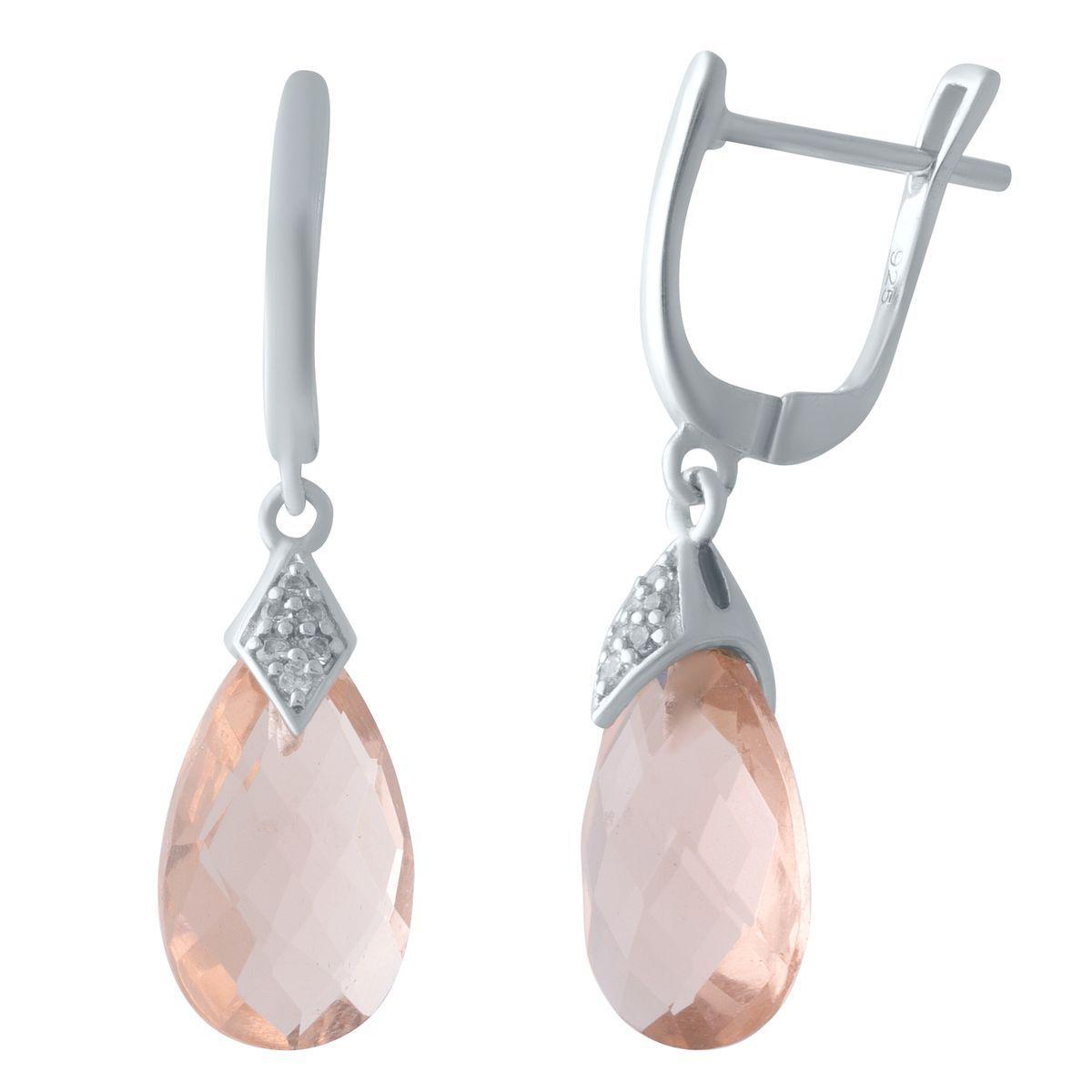 

Серебряные серьги SilverAlex с морганитом nano 7.957ct