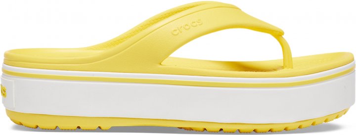 

Вьетнамки Crocs Crocband Platform Flip SunsWhi 205681-778 W7 37-38 23.8 см Желтые