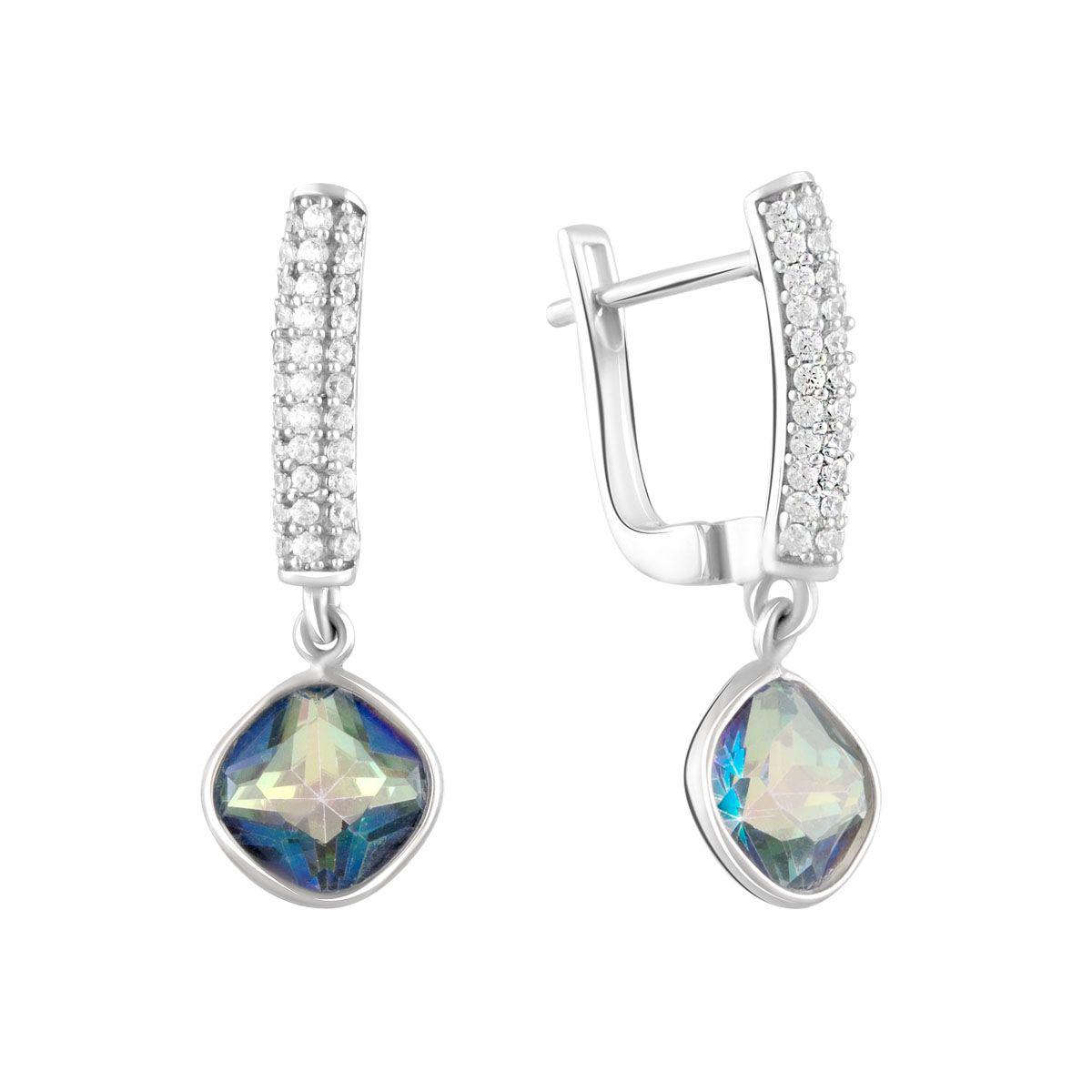 

Серебряные серьги SilverAlex с натуральным мистик топазом 3.363ct