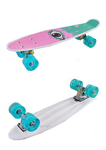 

Скейт Пенни борд колеса PU светятся 4.5 см, доска 55 см (цветной) Best Board (S29707)