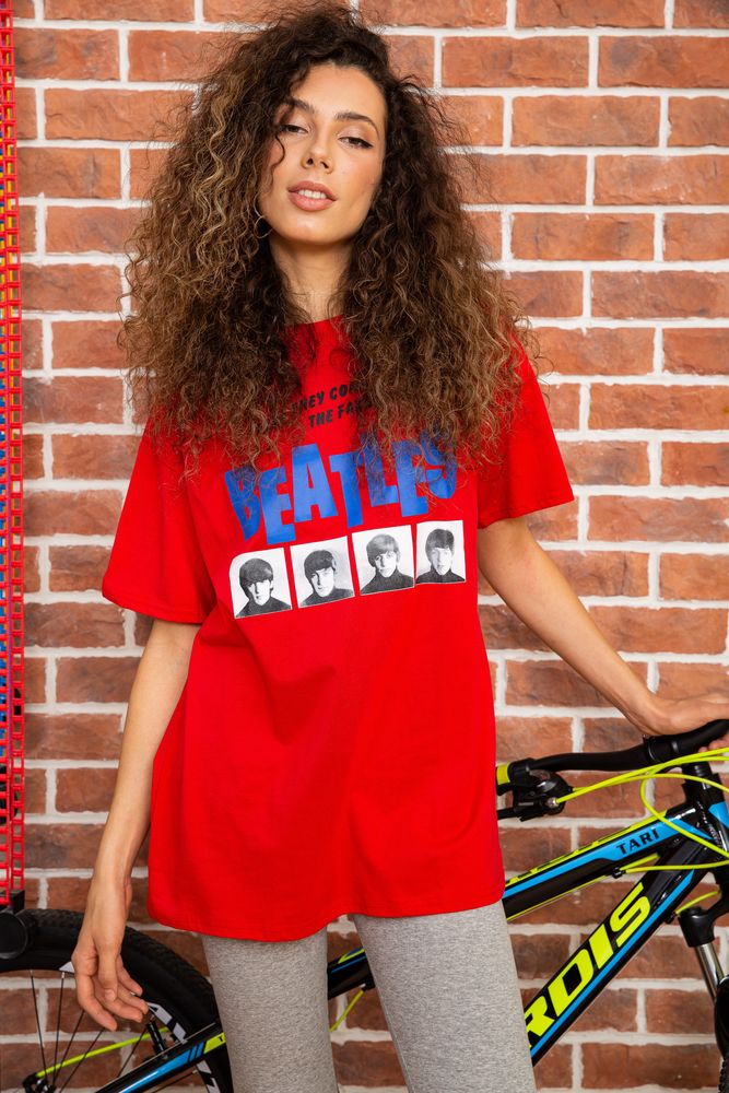

Футболка AGER Oversize Красный 180R611
