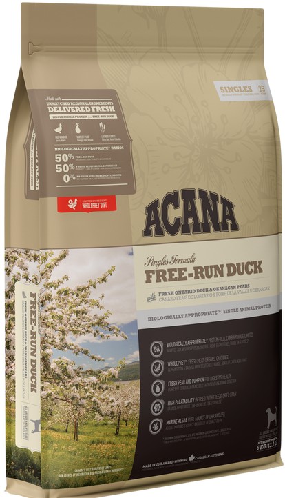 

Сухой гипоаллергенный корм ACANA Free-Run Duck для собак всех пород с уткой 2 кг (a57120) (64992571207)