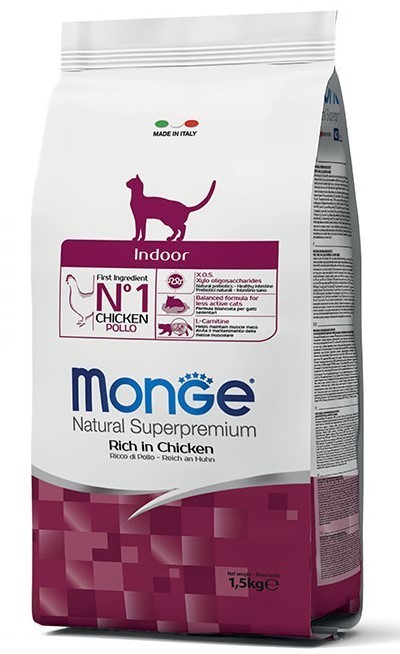 

Сухой корм Monge Cat Indoor Rich in Chicken для домашних кошек со вкусом курицы и риса 10 кг (8009470004824)
