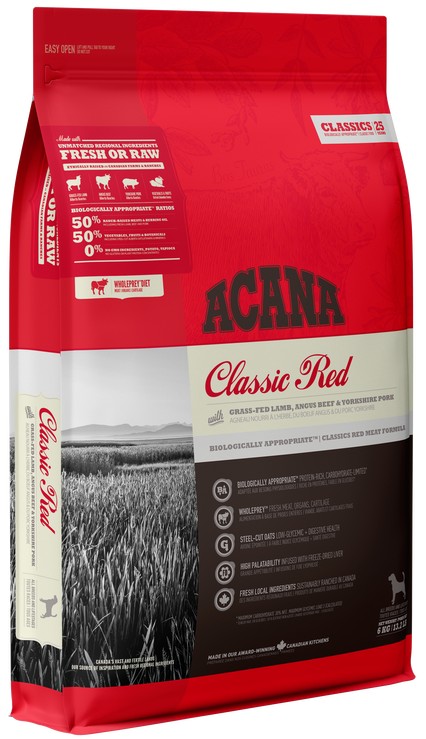 

Сухой корм ACANA Classic Red для собак всех пород и возрастов на основе красного мяса ягненка, говядины, свинины 6 кг (a56160) (64992561604)
