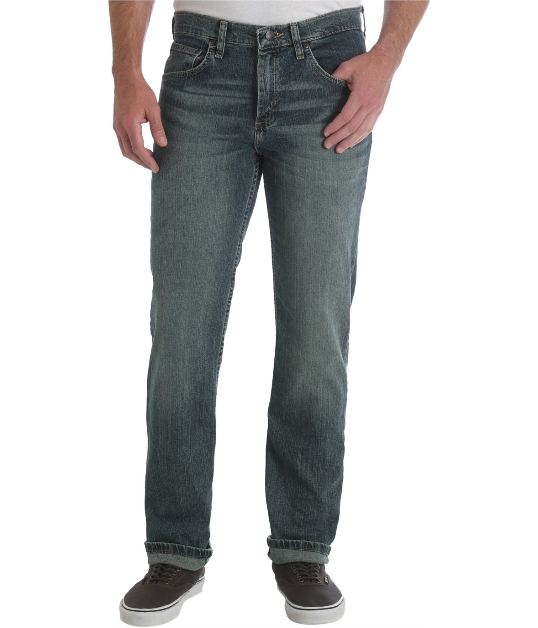 

Мужские джинсы Wrangler Mens Advanced Comfort с прямыми штанинами, синие, размер 38W x 29L, MWM75GT