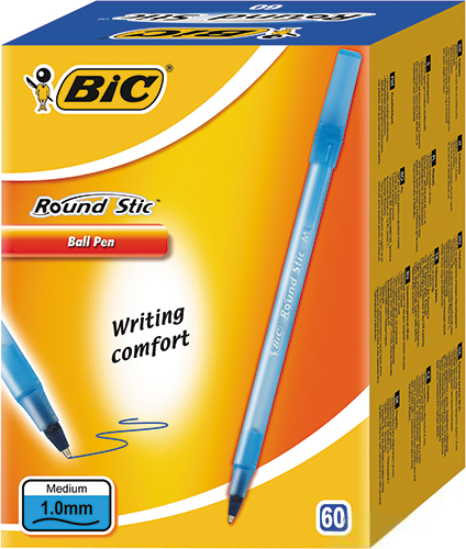 

Набор шариковых ручек 60 шт BIC Round Stic M Синий, пишущий узел 1мм, толщина линии письма 0.4 мм (3086123256378)