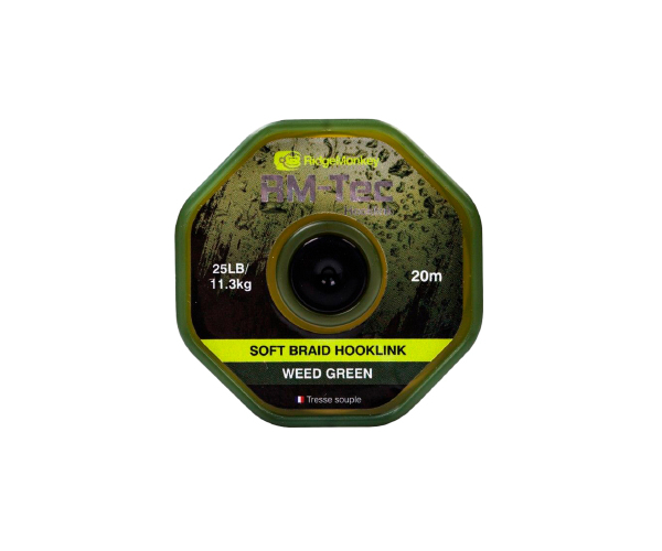 

Поводковый материал RidgeMonkey RM-Tec Soft Braid Hooklink Weed Green 25lb 20м (арт.123491680044)