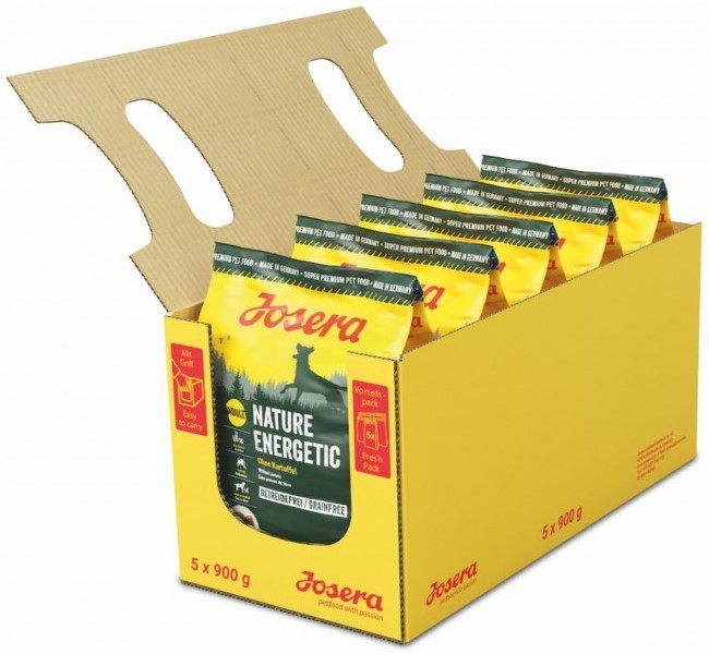 

Упаковка сухого корма для активных собак Josera Nature Energetic беззерновой с мясом птицы 5 шт по 900 г
