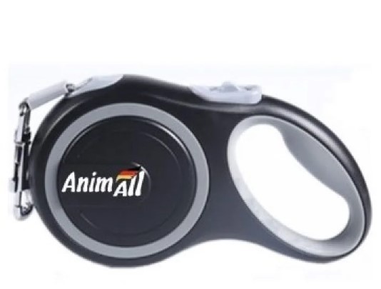 

Поводок-рулетка AnimAll L до 50 кг 5 м Серо-черный (2000981099268)
