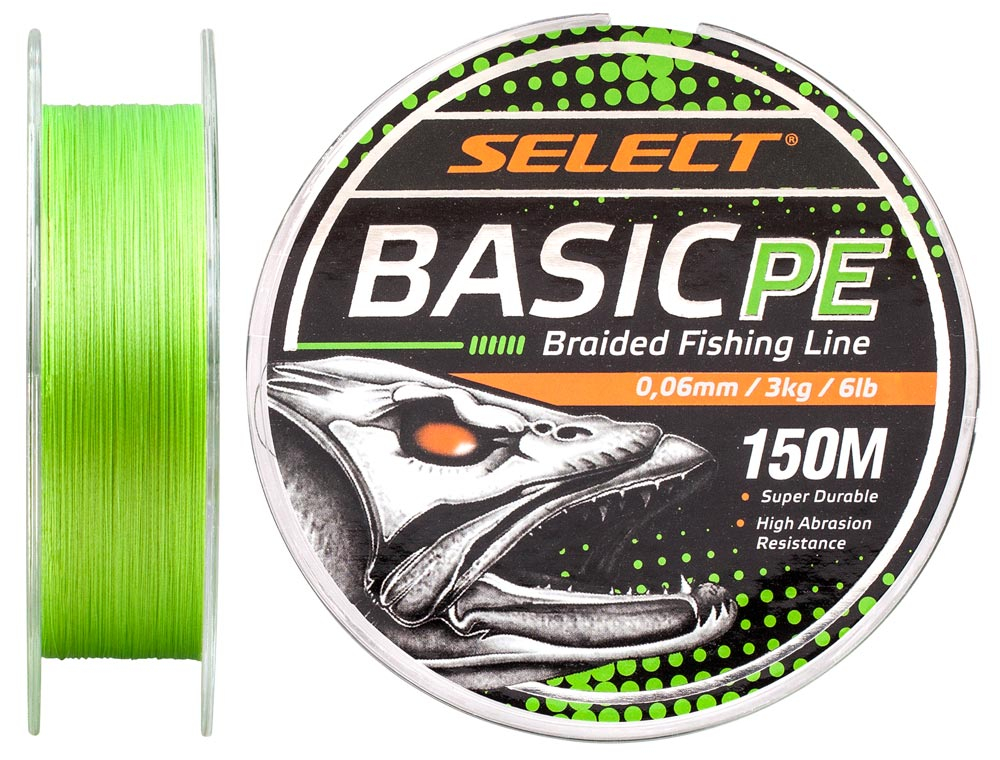 

Шнур Select Basic PE 150m (салат.) 0.06mm 6lb/3kg (арт.123418701810)