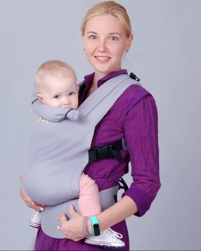 

Эргорюкзак ForKids для переноски детей из хлопка, серый