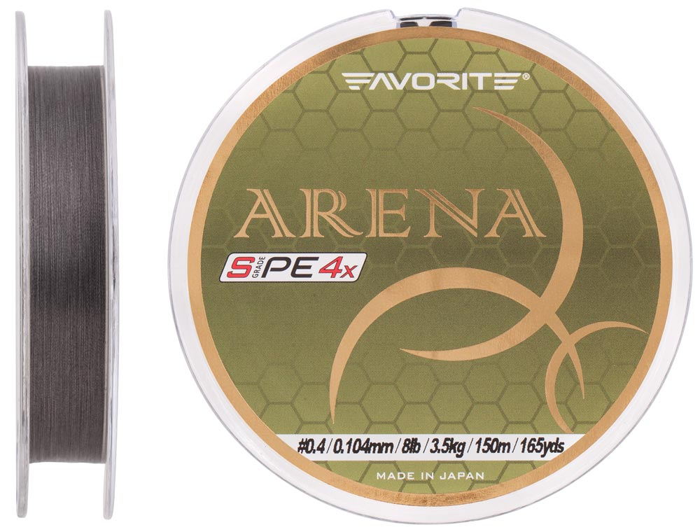 

Шнур Favorite Arena PE 150м (silver gray) #0.4/0.104mm 8lb/3.5kg (арт.123416931091)