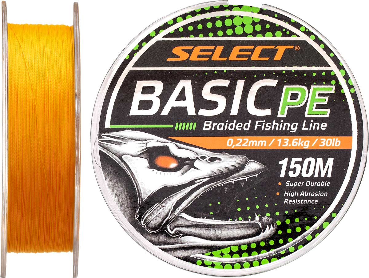 

Шнур Select Basic PE 150m (оранж.) 0.22mm 30LB/13.6kg (арт.123418702777)