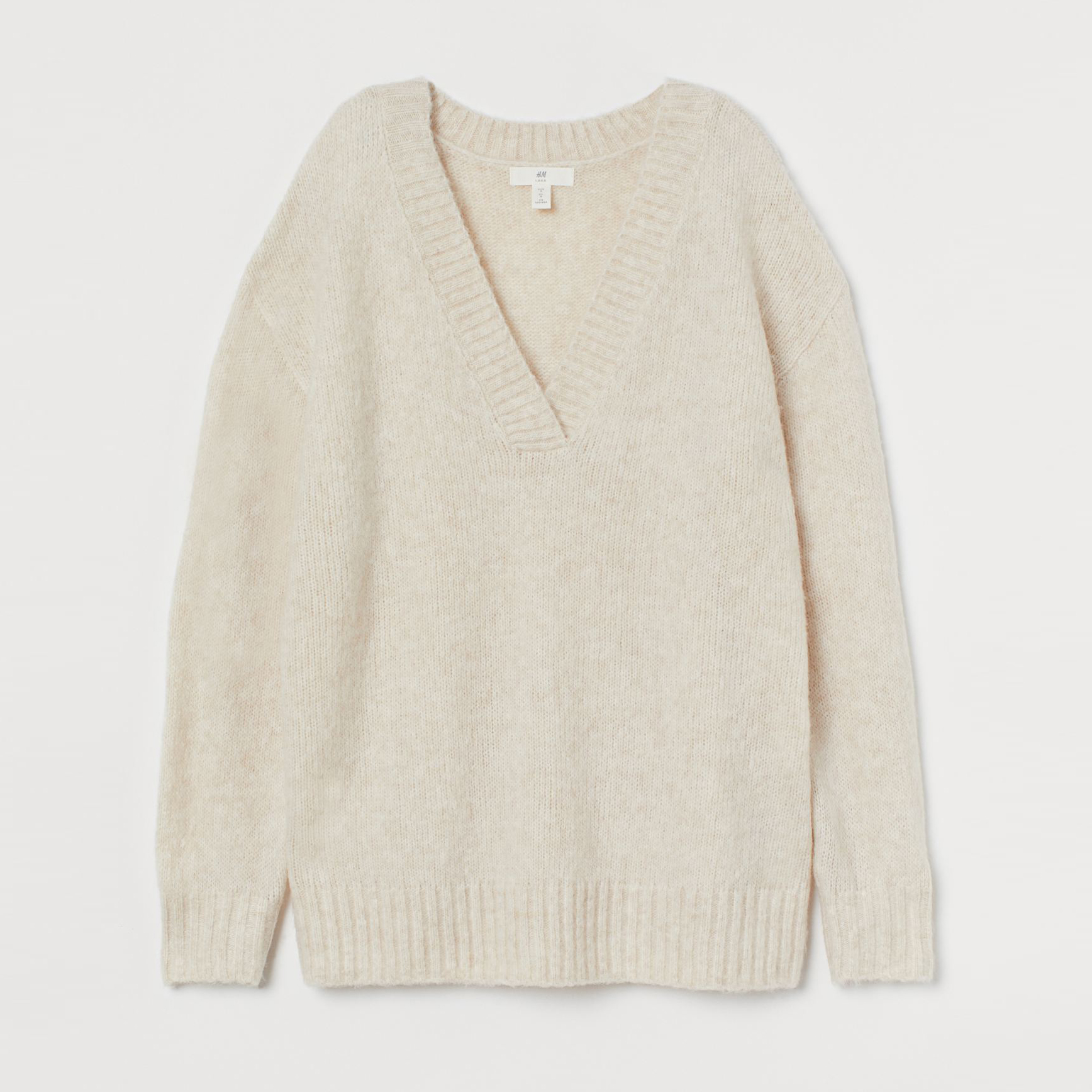 

Пуловер H&M 203-8748172 XL Светло-бежевый