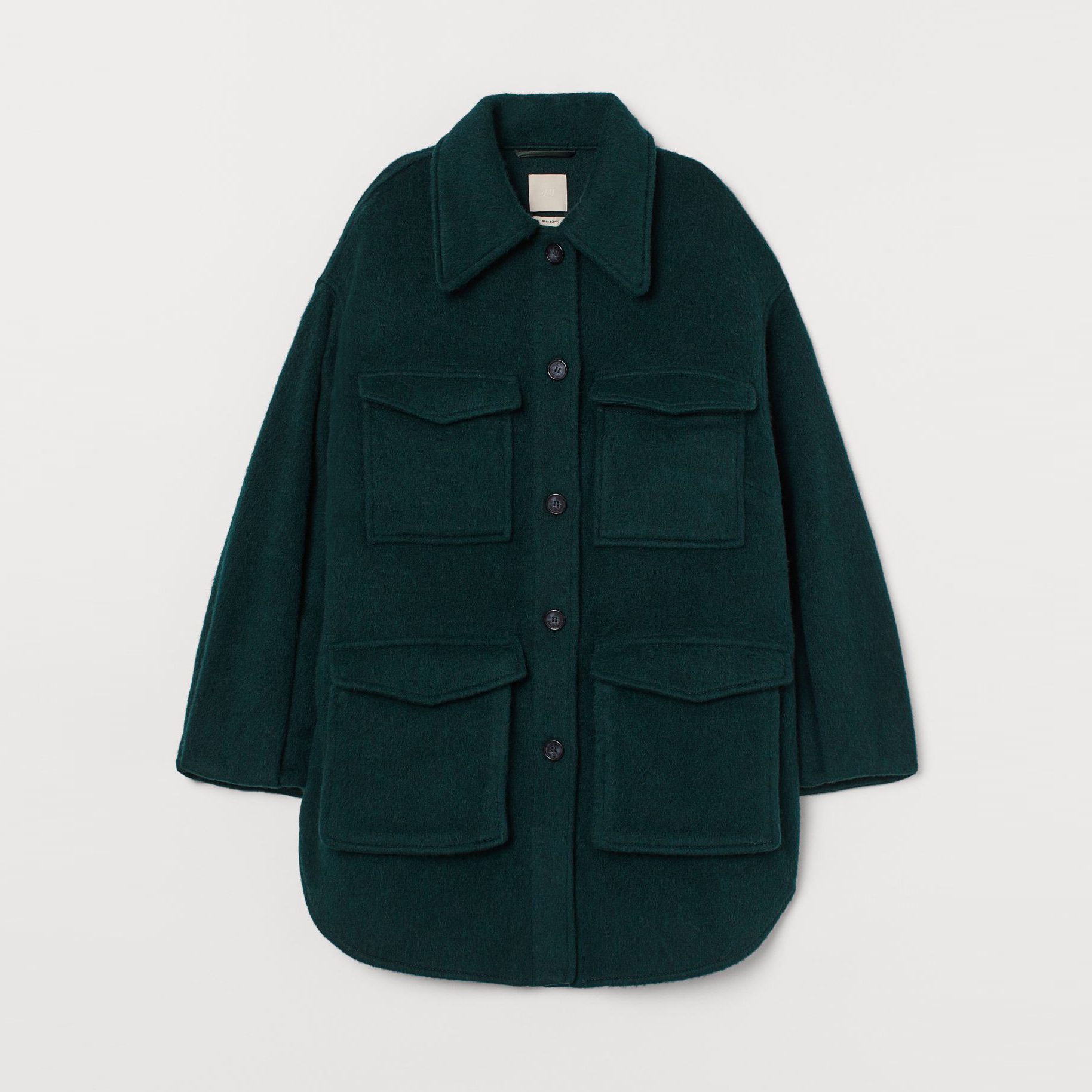 

Куртка-рубашка H&M 608-9167822 L Темно-зеленая