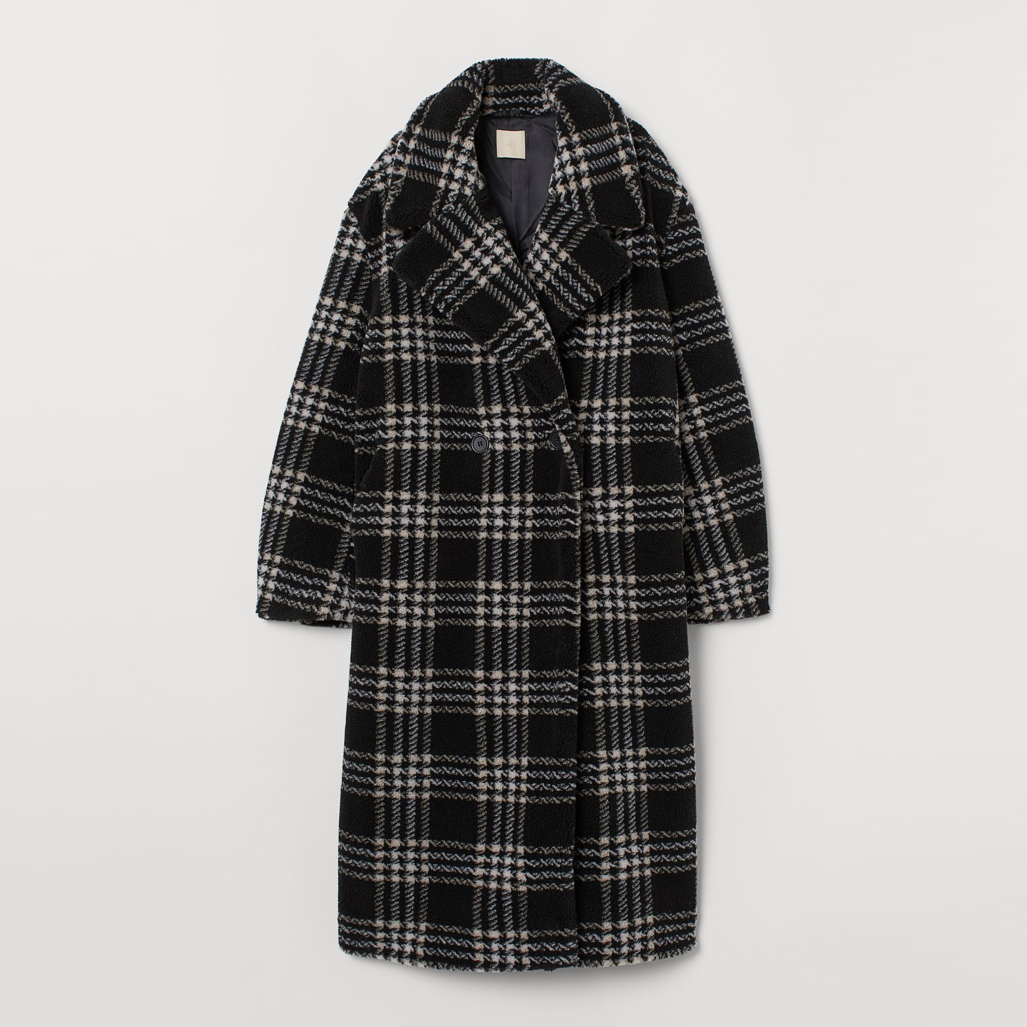 

Пальто H&M 608-9168002 XL Черное