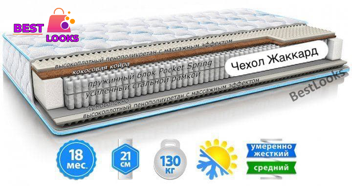

Матрас ортопедический 200х200 Sleep&Fly Daily 2in1