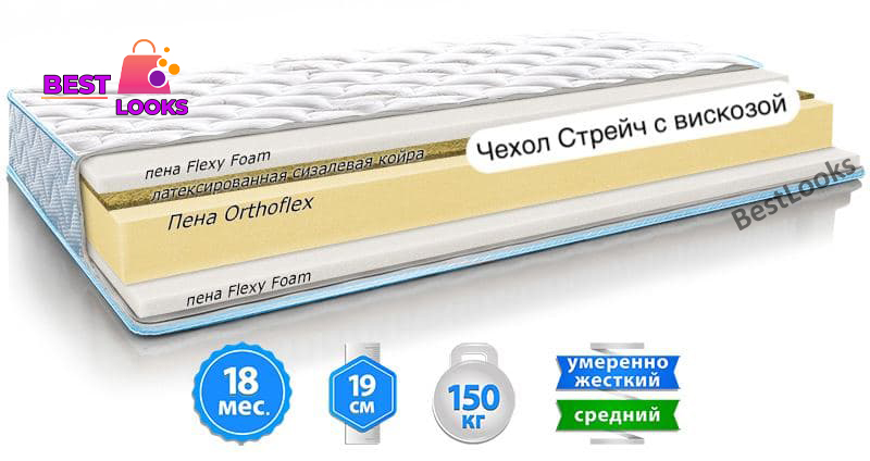 

Матрас ортопедический 90х190 Sleep&Fly Flex Fitness