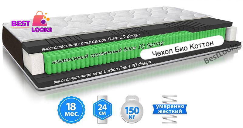 

Матрас ортопедический 80х200 Sleep&Fly ORGANIC Gamma