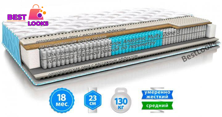 

Матрас ортопедический 80х200 Sleep&Fly Daily 2in1 Fitness
