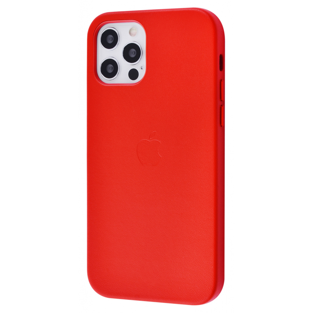 

Чехол Leather Case with MagSafe and Splash Screen для iPhone 12 Pro Max red