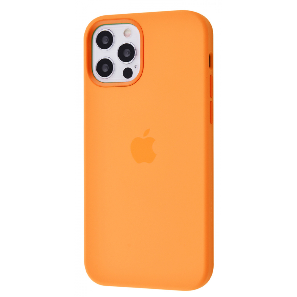 

Чехол Silicone Caise with MagSafe and Splash Screen для iPhone 12 Pro Max kumquat