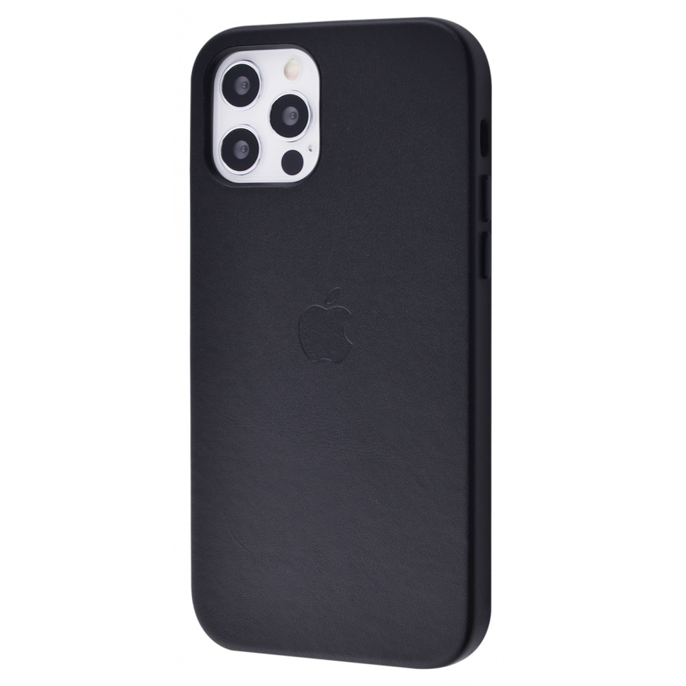 

Чехол Leather Case with MagSafe and Splash Screen для iPhone 12/12 Pro black